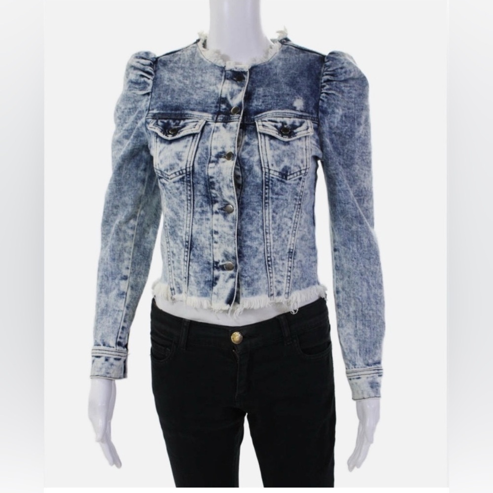 EUC Retrofete Dean Puff Sleeve Denim Jacket- extra small